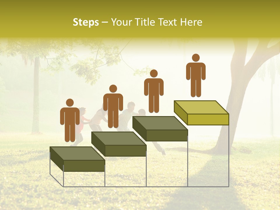 A Group Of Children Playing In A Park PowerPoint Template
