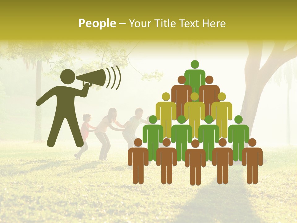 A Group Of Children Playing In A Park PowerPoint Template