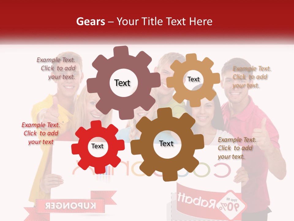 A Group Of People Holding Up A Sign PowerPoint Template