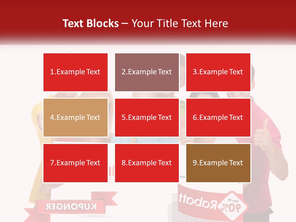 A Group Of People Holding Up A Sign PowerPoint Template