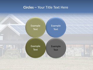 A Farm With Horses And A House With A Solar Panel On The Roof PowerPoint Template