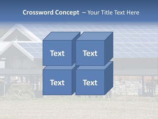 A Farm With Horses And A House With A Solar Panel On The Roof PowerPoint Template