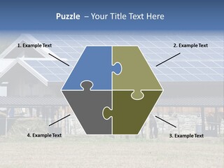 A Farm With Horses And A House With A Solar Panel On The Roof PowerPoint Template