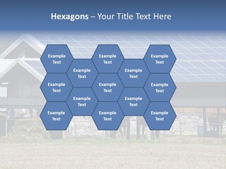 A Farm With Horses And A House With A Solar Panel On The Roof PowerPoint Template