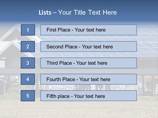 A Farm With Horses And A House With A Solar Panel On The Roof PowerPoint Template