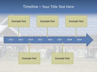 A Farm With Horses And A House With A Solar Panel On The Roof PowerPoint Template