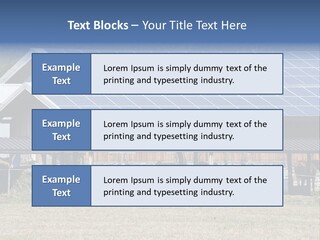 A Farm With Horses And A House With A Solar Panel On The Roof PowerPoint Template