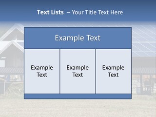 A Farm With Horses And A House With A Solar Panel On The Roof PowerPoint Template