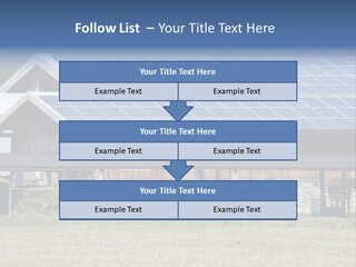 A Farm With Horses And A House With A Solar Panel On The Roof PowerPoint Template
