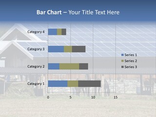 A Farm With Horses And A House With A Solar Panel On The Roof PowerPoint Template