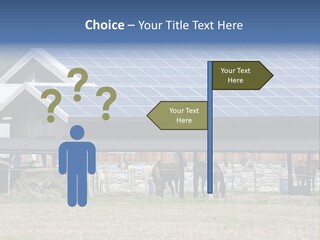 A Farm With Horses And A House With A Solar Panel On The Roof PowerPoint Template