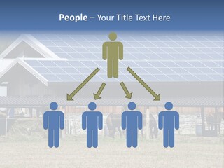 A Farm With Horses And A House With A Solar Panel On The Roof PowerPoint Template