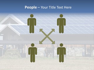 A Farm With Horses And A House With A Solar Panel On The Roof PowerPoint Template
