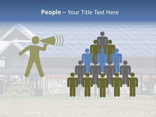 A Farm With Horses And A House With A Solar Panel On The Roof PowerPoint Template