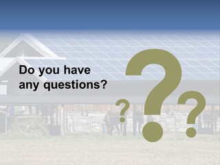 A Farm With Horses And A House With A Solar Panel On The Roof PowerPoint Template