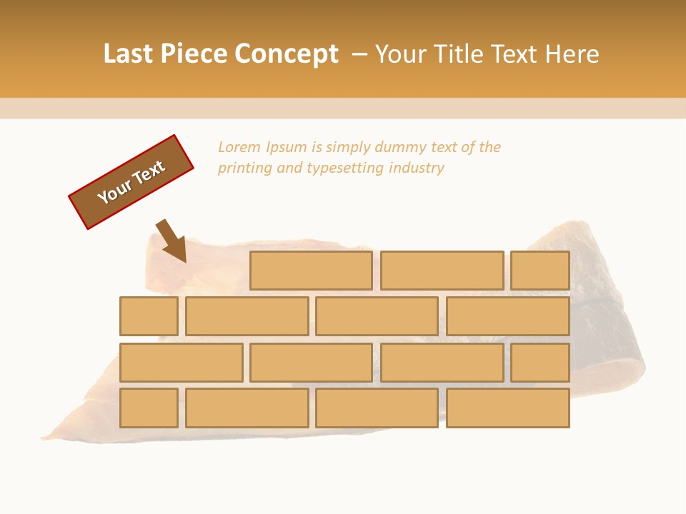 A Piece Of Bread With A Bite Taken Out Of It PowerPoint Template