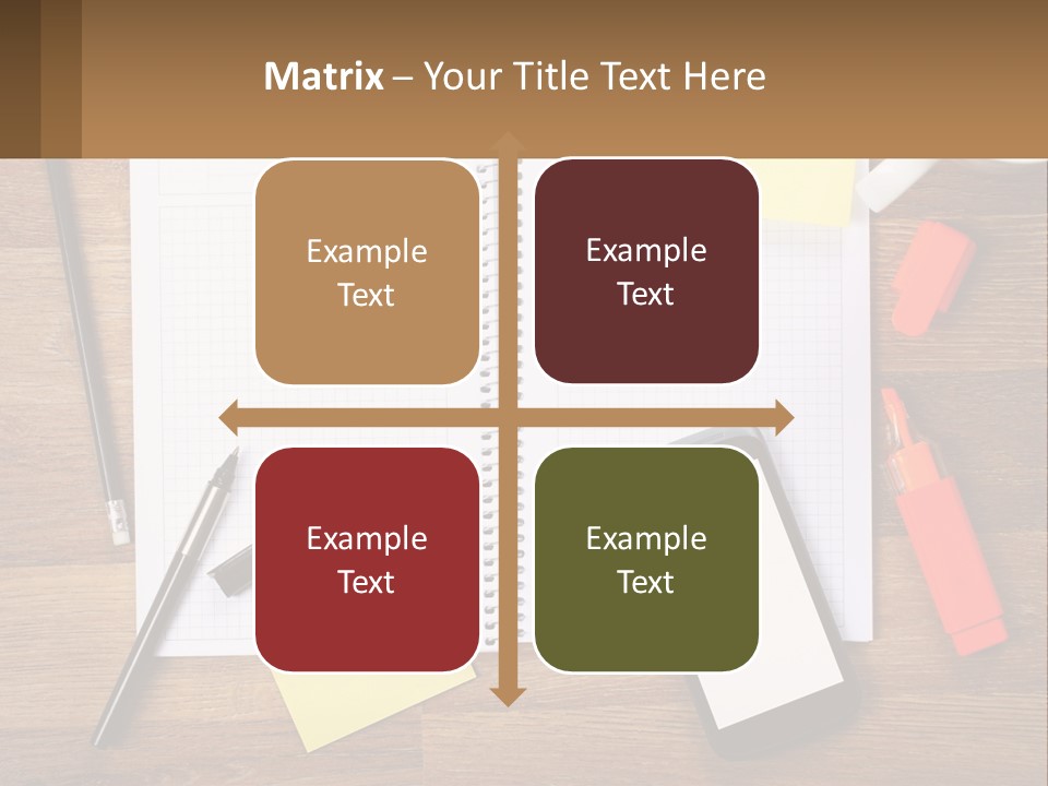 A Notepad, Pen, Cell Phone And A Cup Of Coffee On A Wooden PowerPoint Template