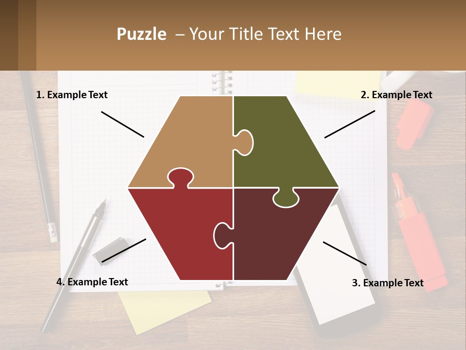 A Notepad, Pen, Cell Phone And A Cup Of Coffee On A Wooden PowerPoint Template
