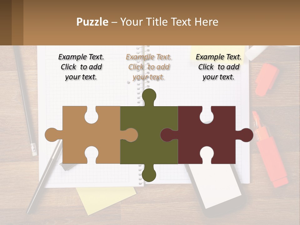 A Notepad, Pen, Cell Phone And A Cup Of Coffee On A Wooden PowerPoint Template