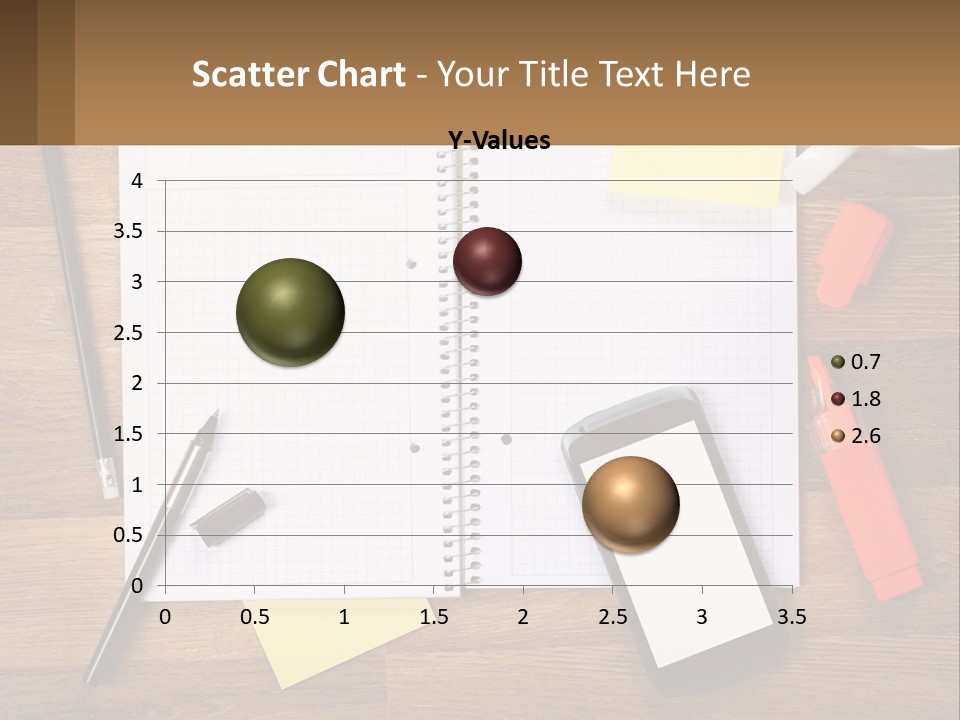 A Notepad, Pen, Cell Phone And A Cup Of Coffee On A Wooden PowerPoint Template