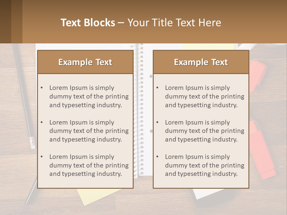 A Notepad, Pen, Cell Phone And A Cup Of Coffee On A Wooden PowerPoint Template