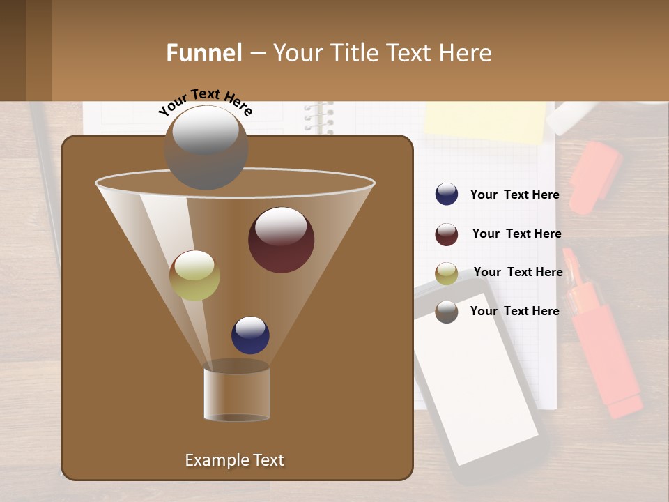 A Notepad, Pen, Cell Phone And A Cup Of Coffee On A Wooden PowerPoint Template