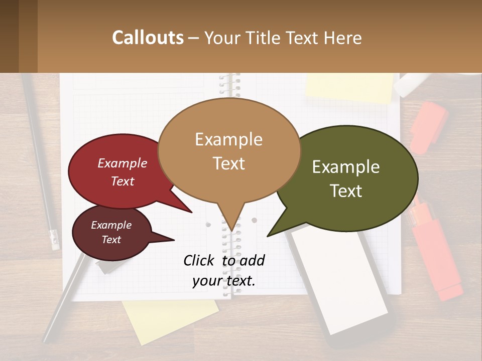 A Notepad, Pen, Cell Phone And A Cup Of Coffee On A Wooden PowerPoint Template