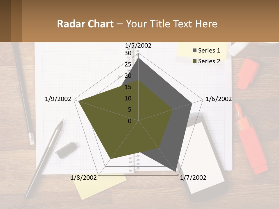 A Notepad, Pen, Cell Phone And A Cup Of Coffee On A Wooden PowerPoint Template