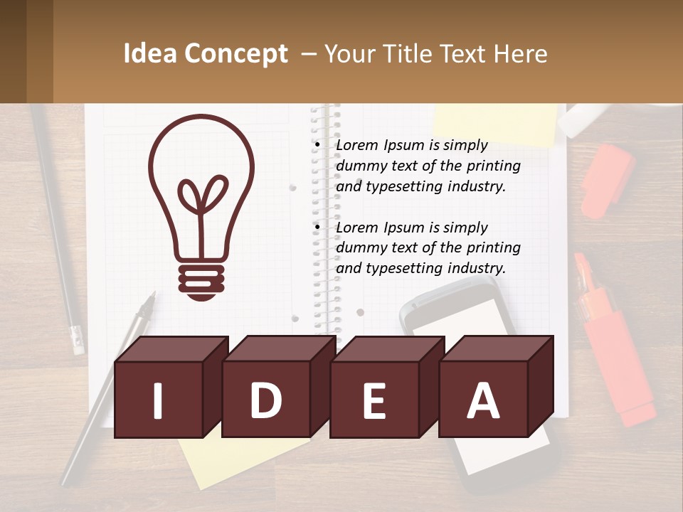 A Notepad, Pen, Cell Phone And A Cup Of Coffee On A Wooden PowerPoint Template