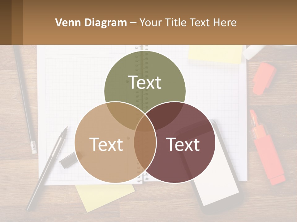 A Notepad, Pen, Cell Phone And A Cup Of Coffee On A Wooden PowerPoint Template