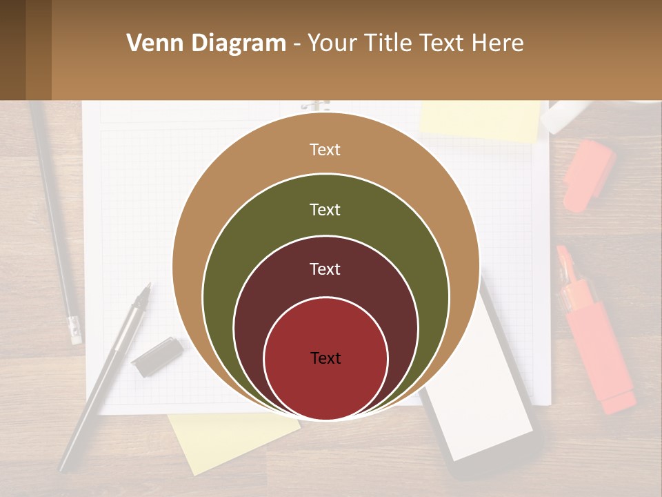 A Notepad, Pen, Cell Phone And A Cup Of Coffee On A Wooden PowerPoint Template