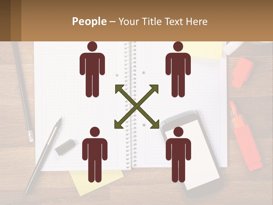 A Notepad, Pen, Cell Phone And A Cup Of Coffee On A Wooden PowerPoint Template