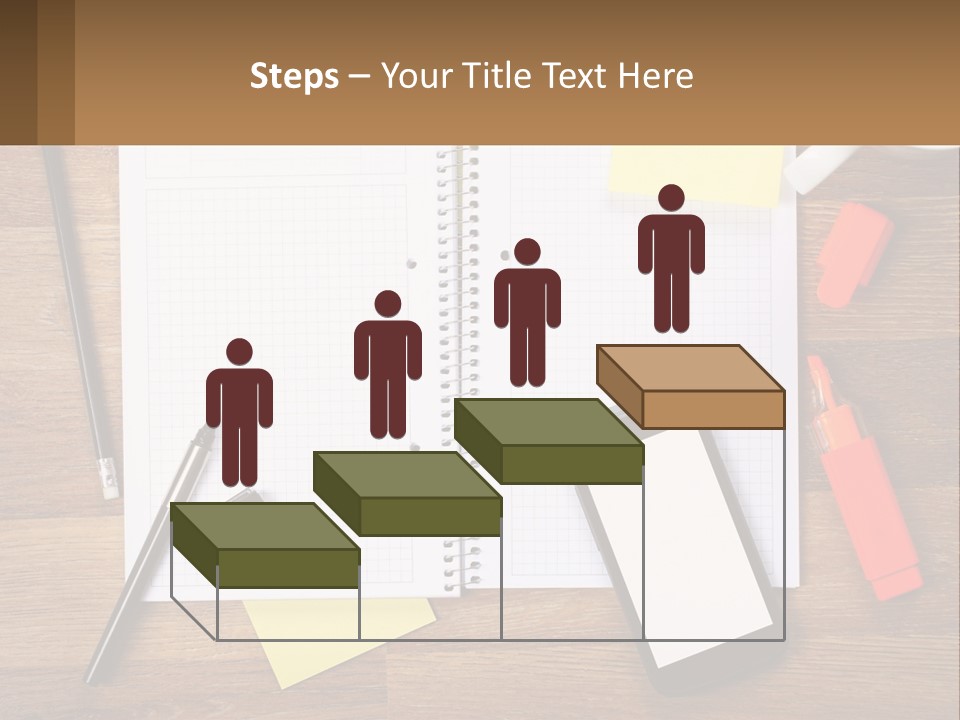 A Notepad, Pen, Cell Phone And A Cup Of Coffee On A Wooden PowerPoint Template