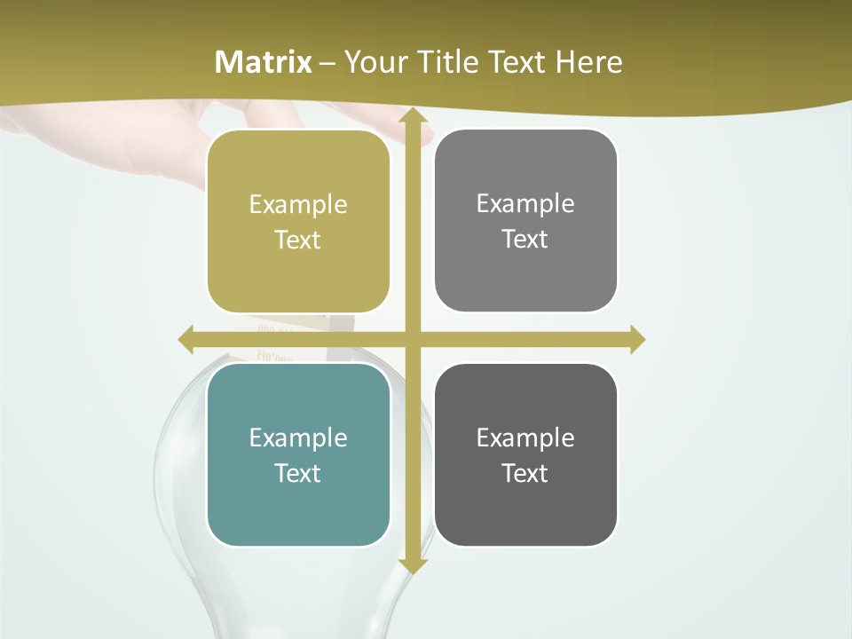 A Light Bulb With Money In It Being Held By A Hand PowerPoint Template