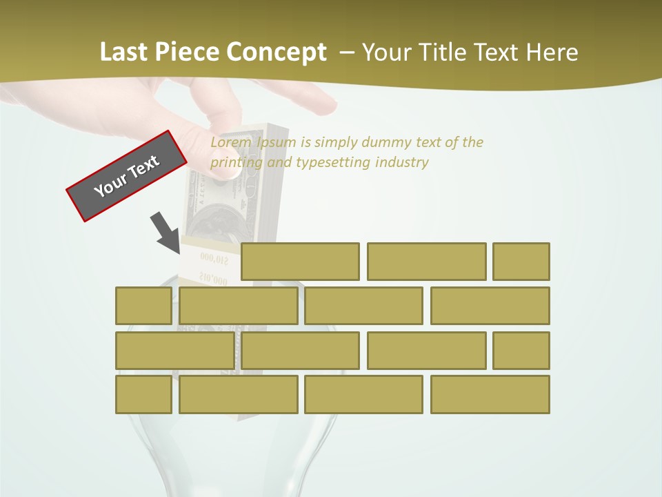 A Light Bulb With Money In It Being Held By A Hand PowerPoint Template