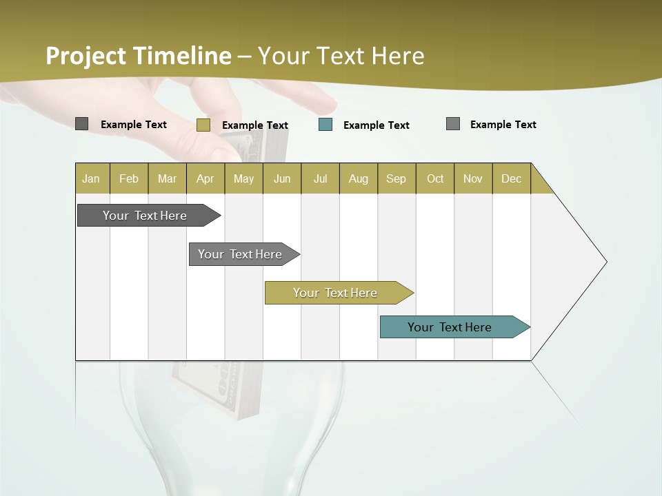 A Light Bulb With Money In It Being Held By A Hand PowerPoint Template
