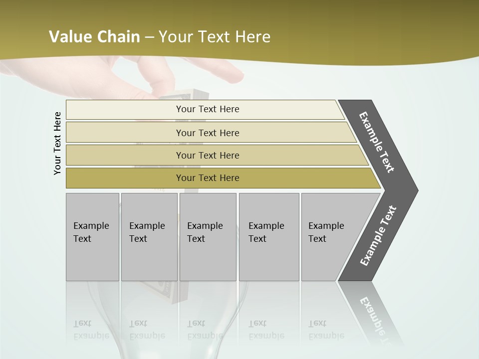 A Light Bulb With Money In It Being Held By A Hand PowerPoint Template