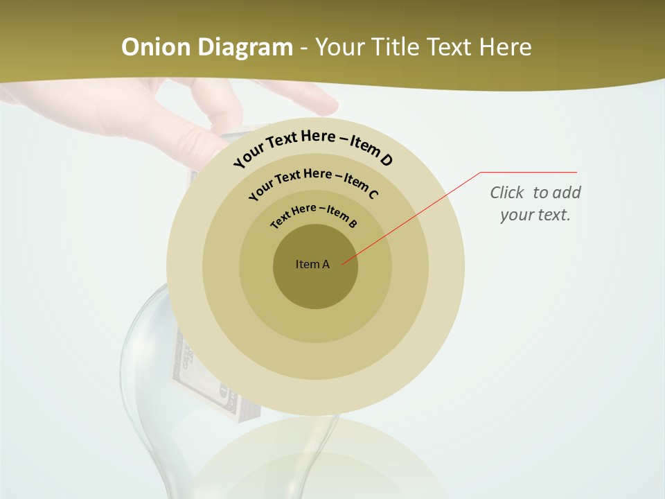 A Light Bulb With Money In It Being Held By A Hand PowerPoint Template