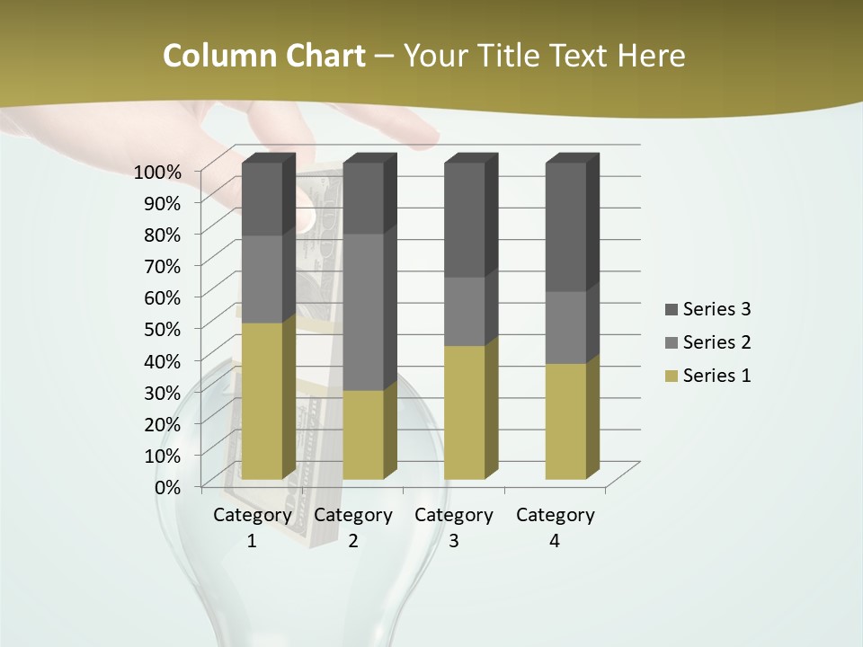 A Light Bulb With Money In It Being Held By A Hand PowerPoint Template