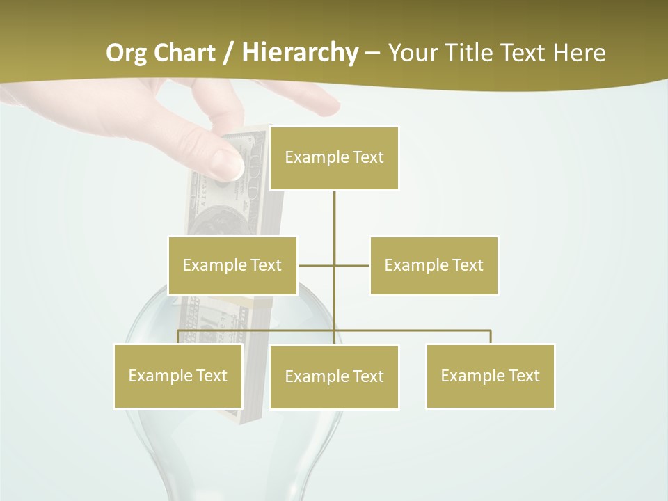 A Light Bulb With Money In It Being Held By A Hand PowerPoint Template