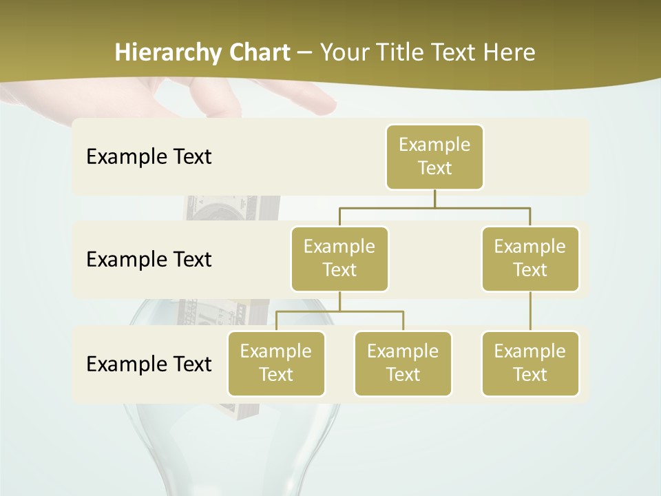 A Light Bulb With Money In It Being Held By A Hand PowerPoint Template