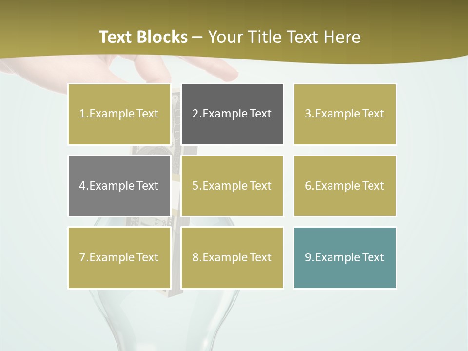 A Light Bulb With Money In It Being Held By A Hand PowerPoint Template