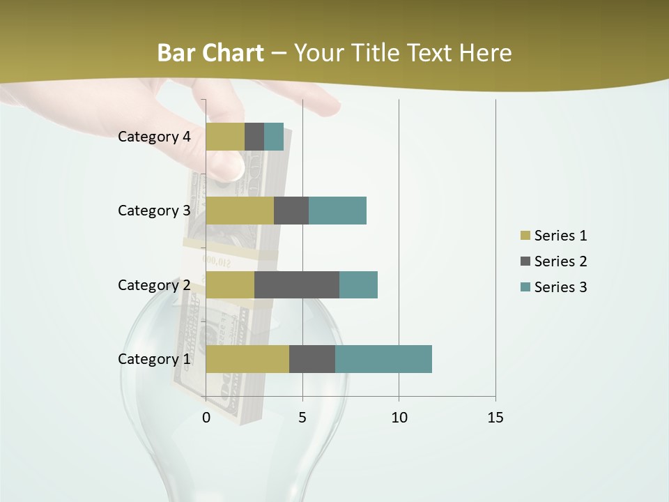 A Light Bulb With Money In It Being Held By A Hand PowerPoint Template
