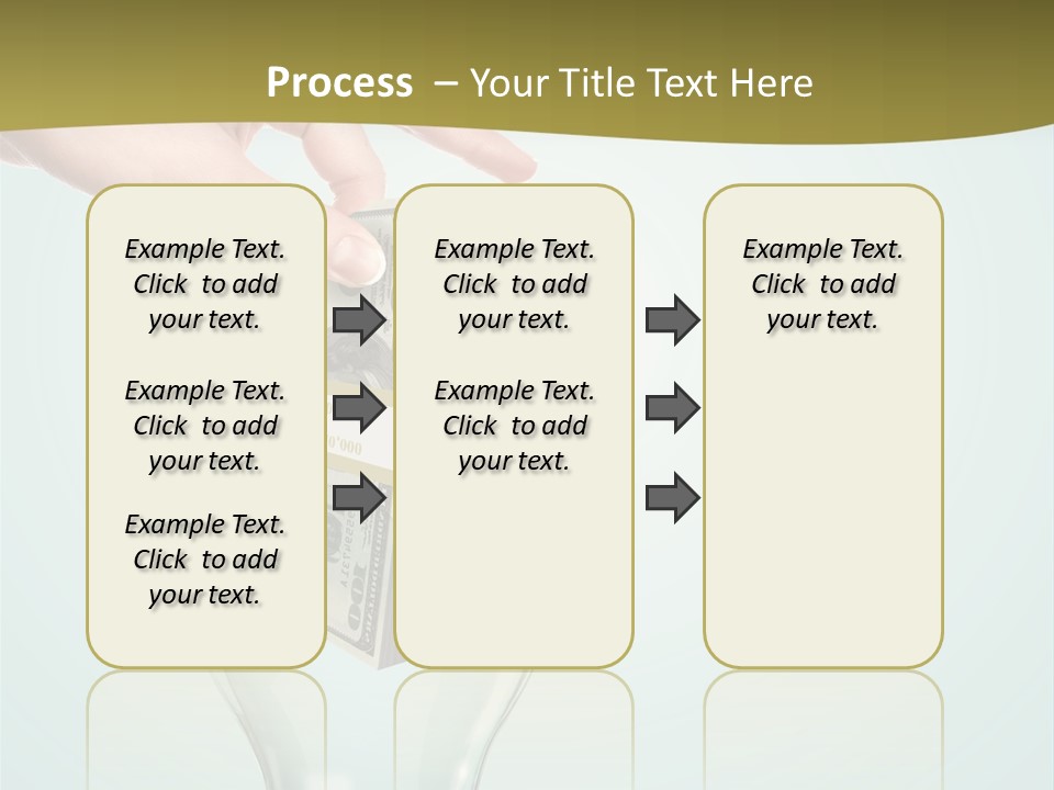 A Light Bulb With Money In It Being Held By A Hand PowerPoint Template