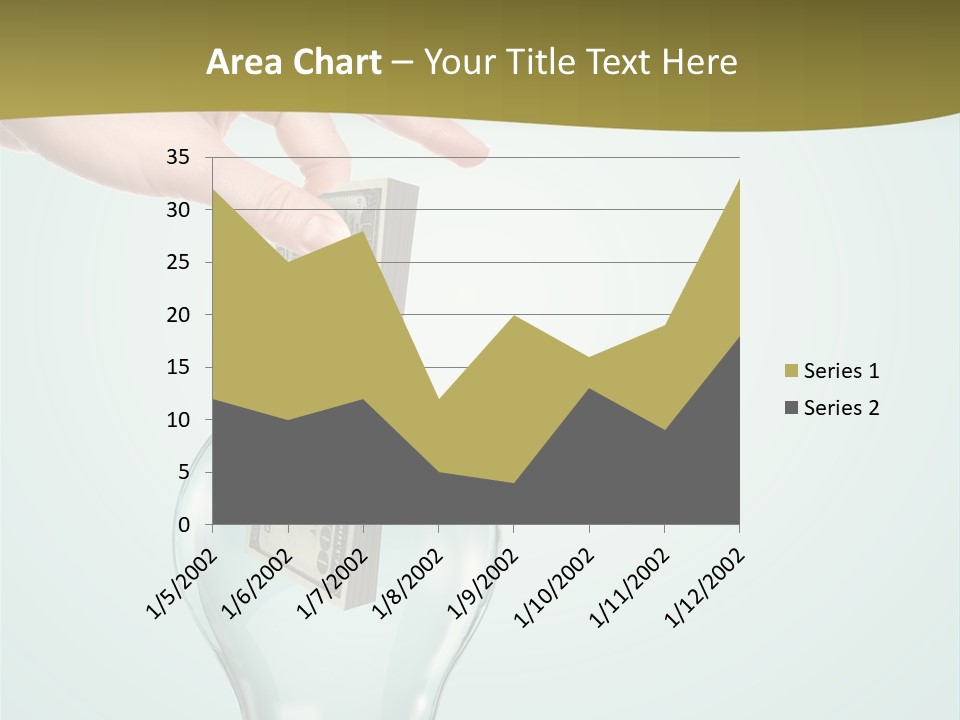 A Light Bulb With Money In It Being Held By A Hand PowerPoint Template