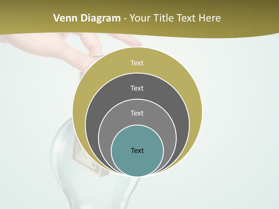 A Light Bulb With Money In It Being Held By A Hand PowerPoint Template
