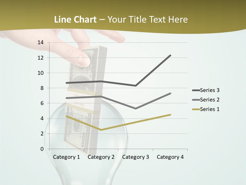 A Light Bulb With Money In It Being Held By A Hand PowerPoint Template