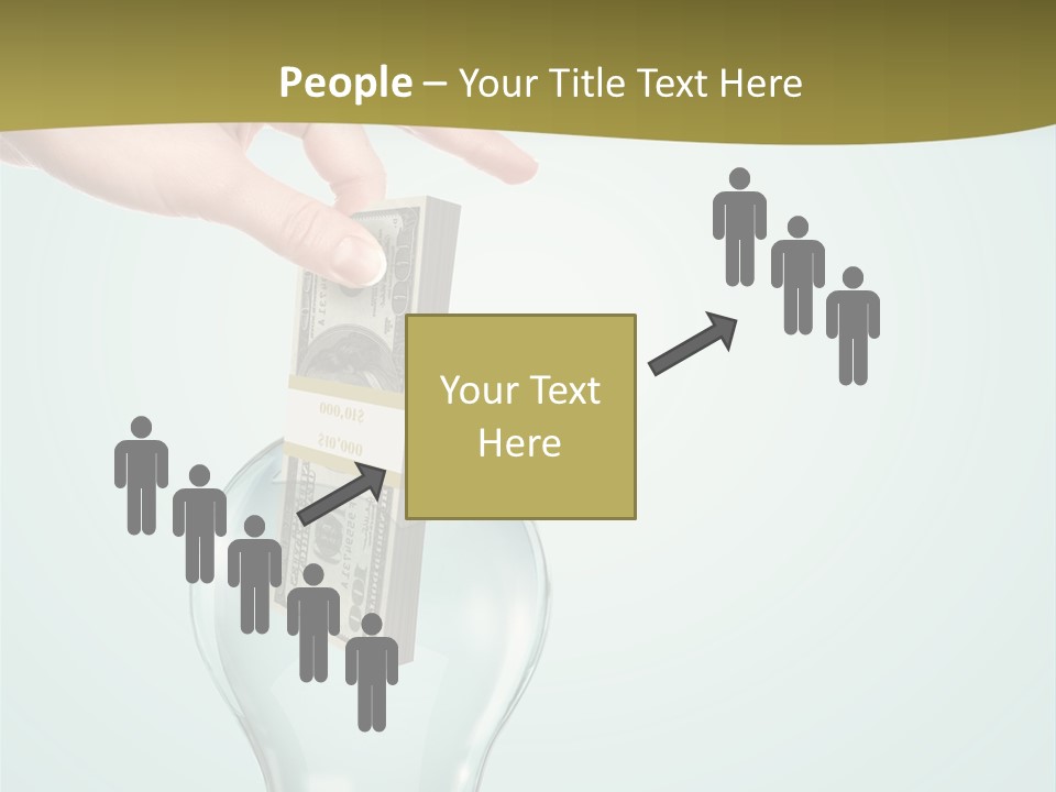 A Light Bulb With Money In It Being Held By A Hand PowerPoint Template