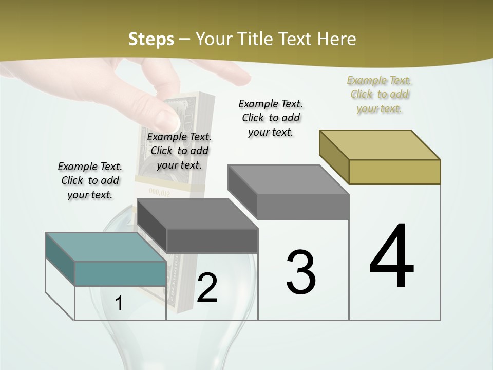 A Light Bulb With Money In It Being Held By A Hand PowerPoint Template