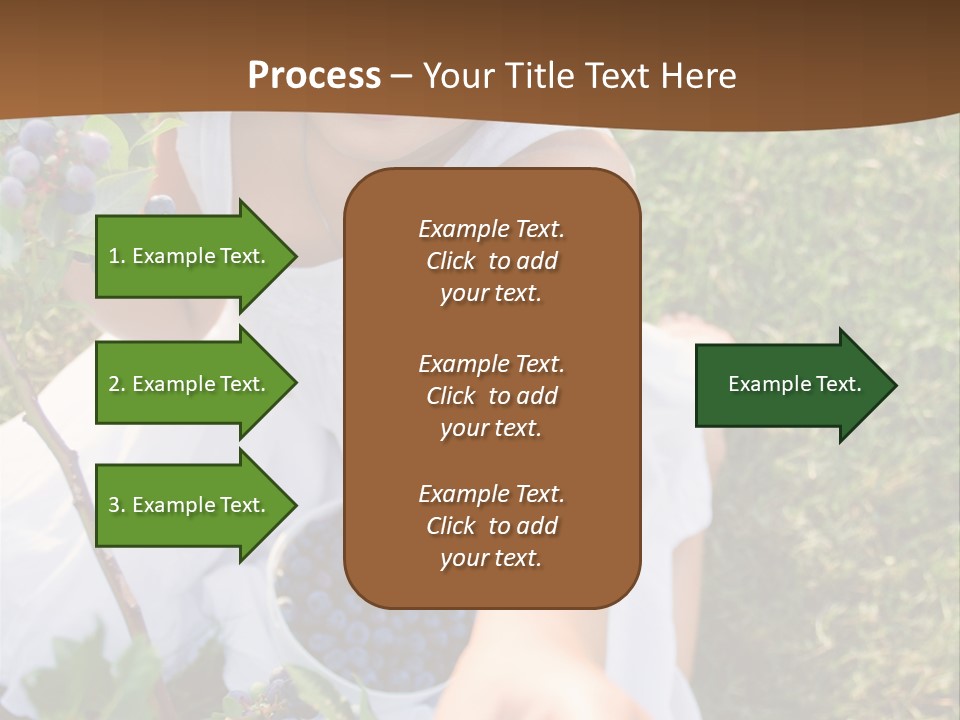A Little Girl Sitting In The Grass With Blueberries PowerPoint Template